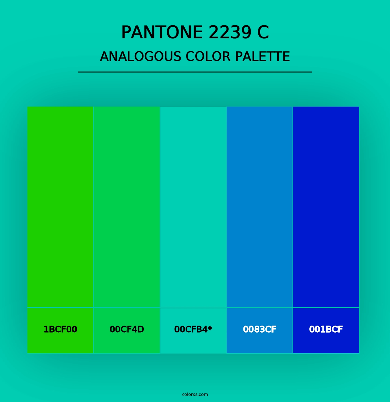 PANTONE 2239 C - Analogous Color Palette