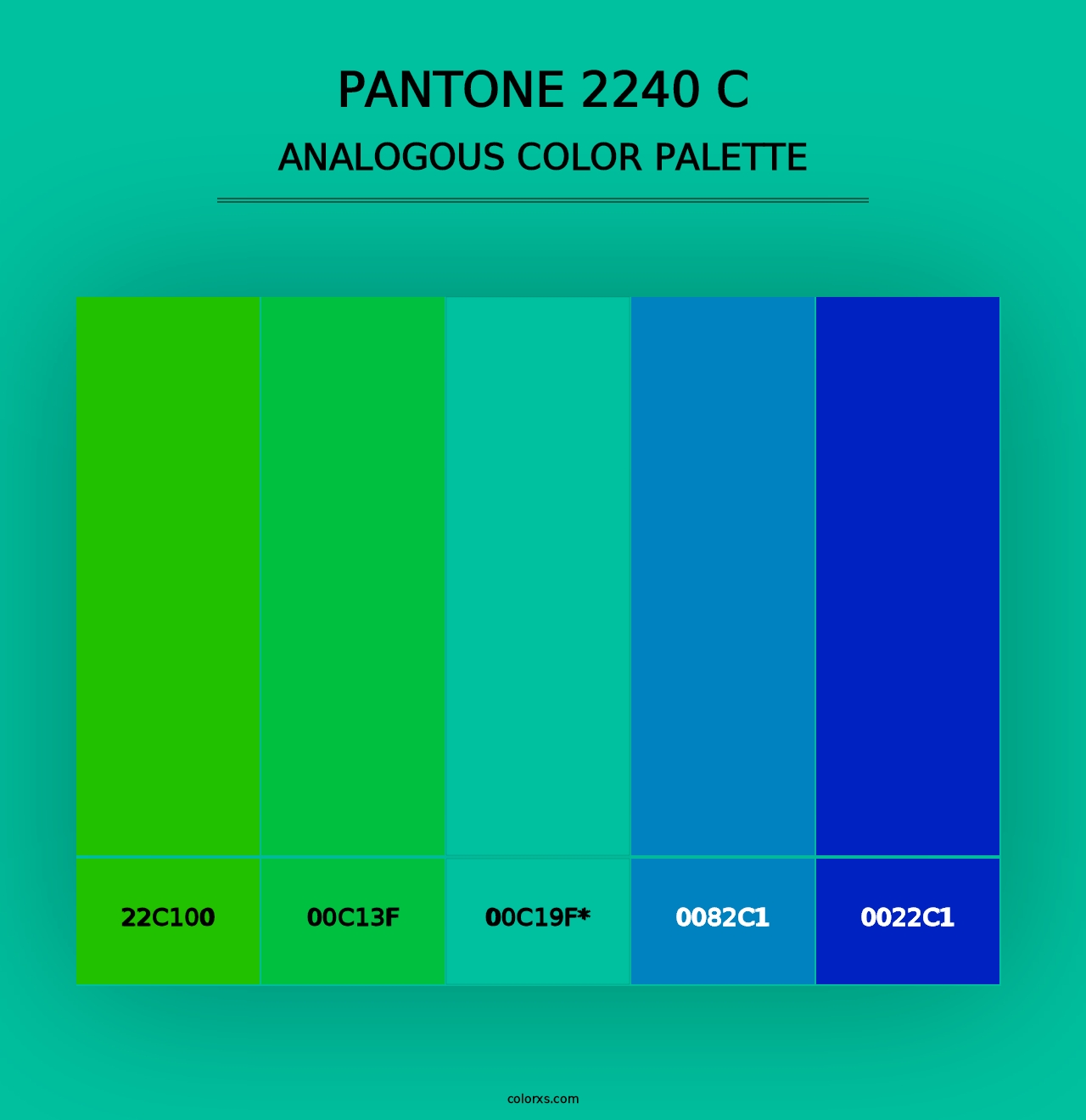 PANTONE 2240 C - Analogous Color Palette