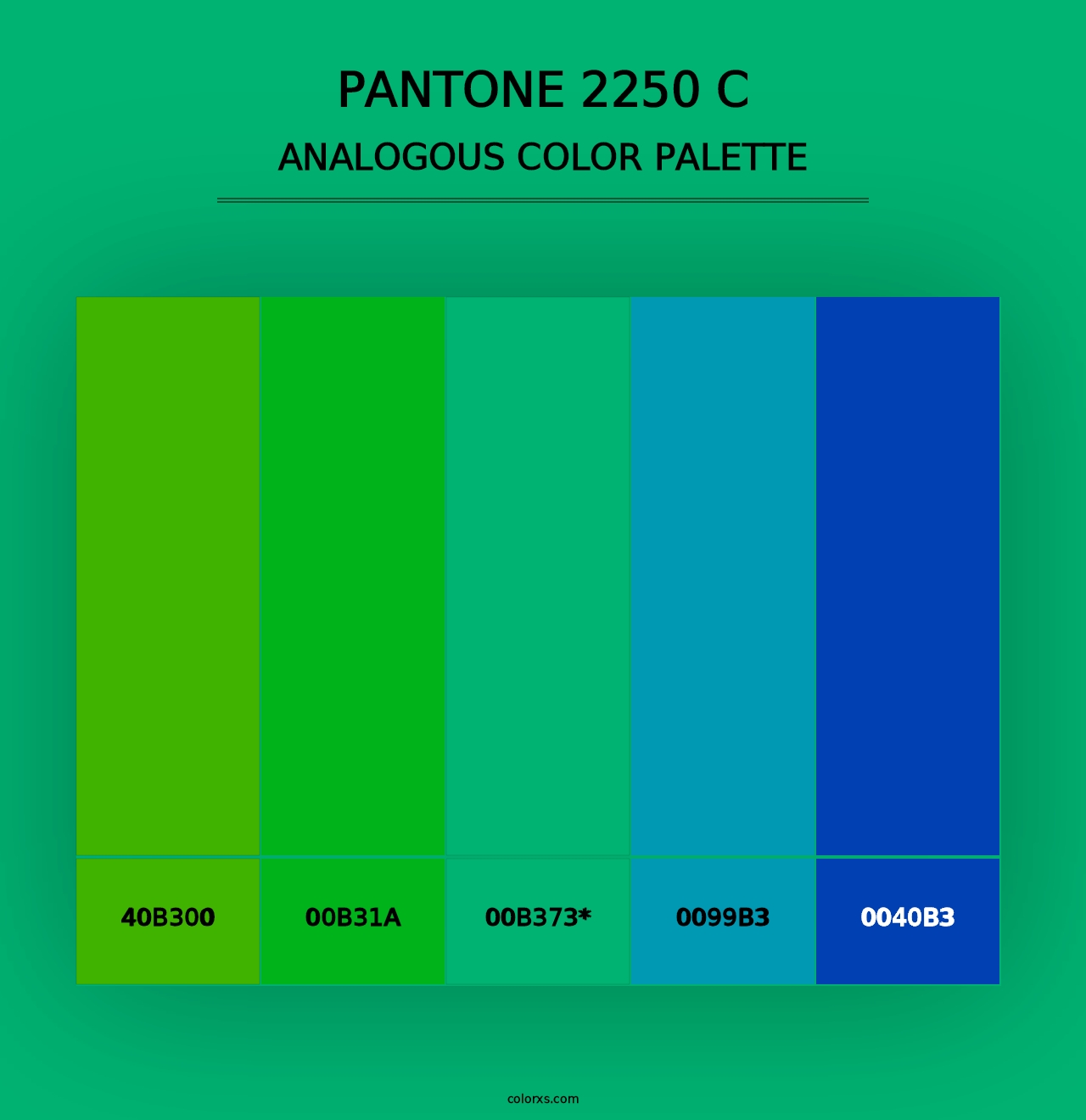 PANTONE 2250 C - Analogous Color Palette