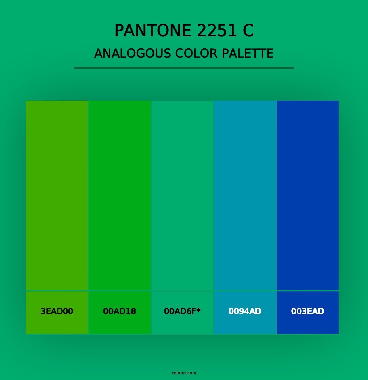 PANTONE 2251 C - Analogous Color Palette