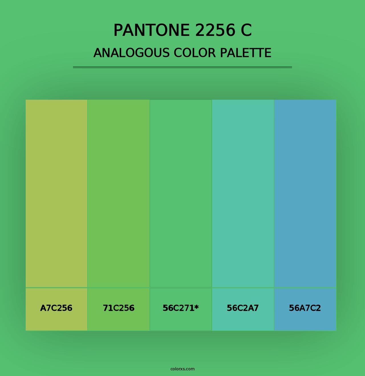 PANTONE 2256 C - Analogous Color Palette