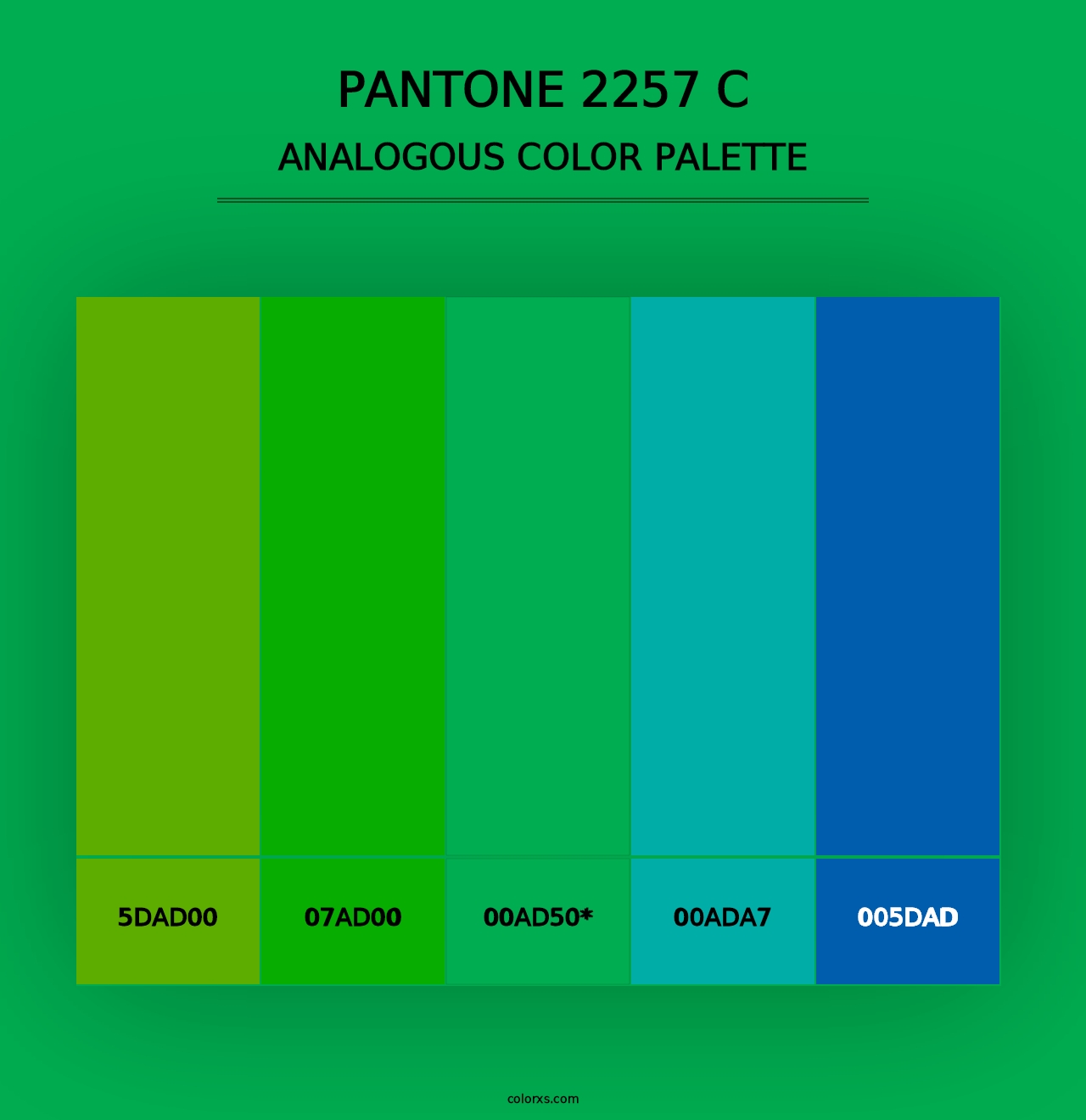 PANTONE 2257 C - Analogous Color Palette