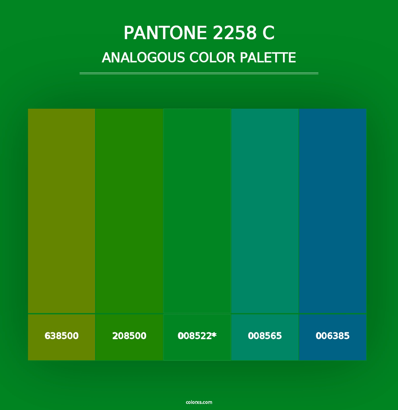 PANTONE 2258 C - Analogous Color Palette