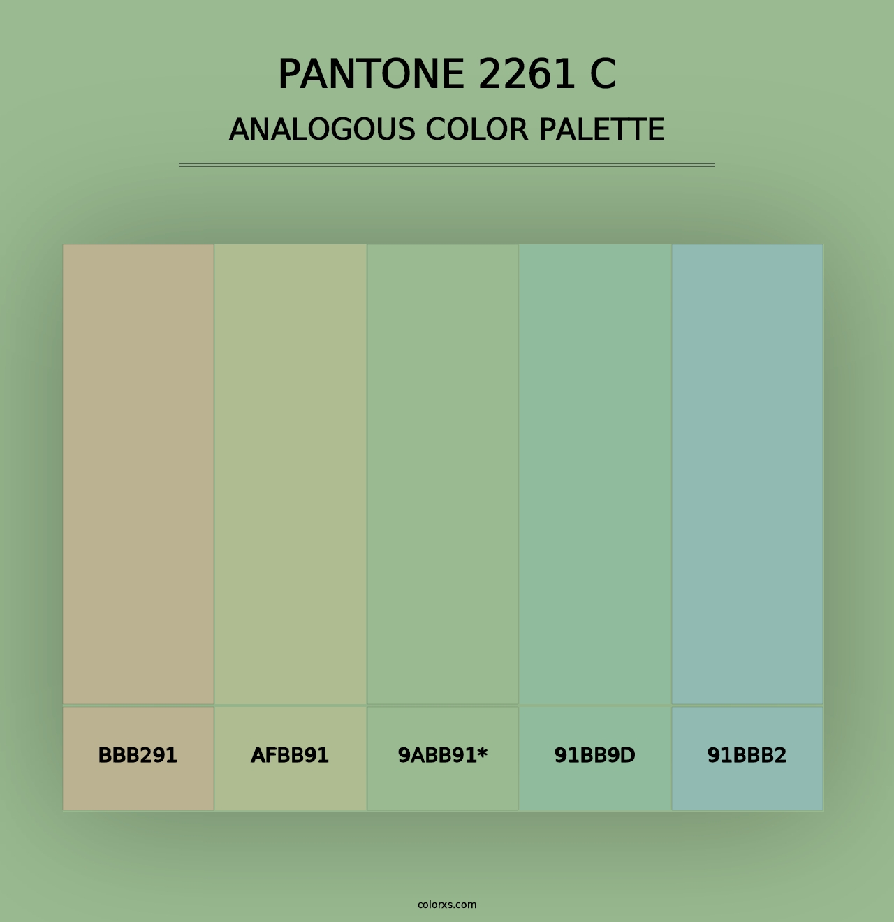 PANTONE 2261 C - Analogous Color Palette