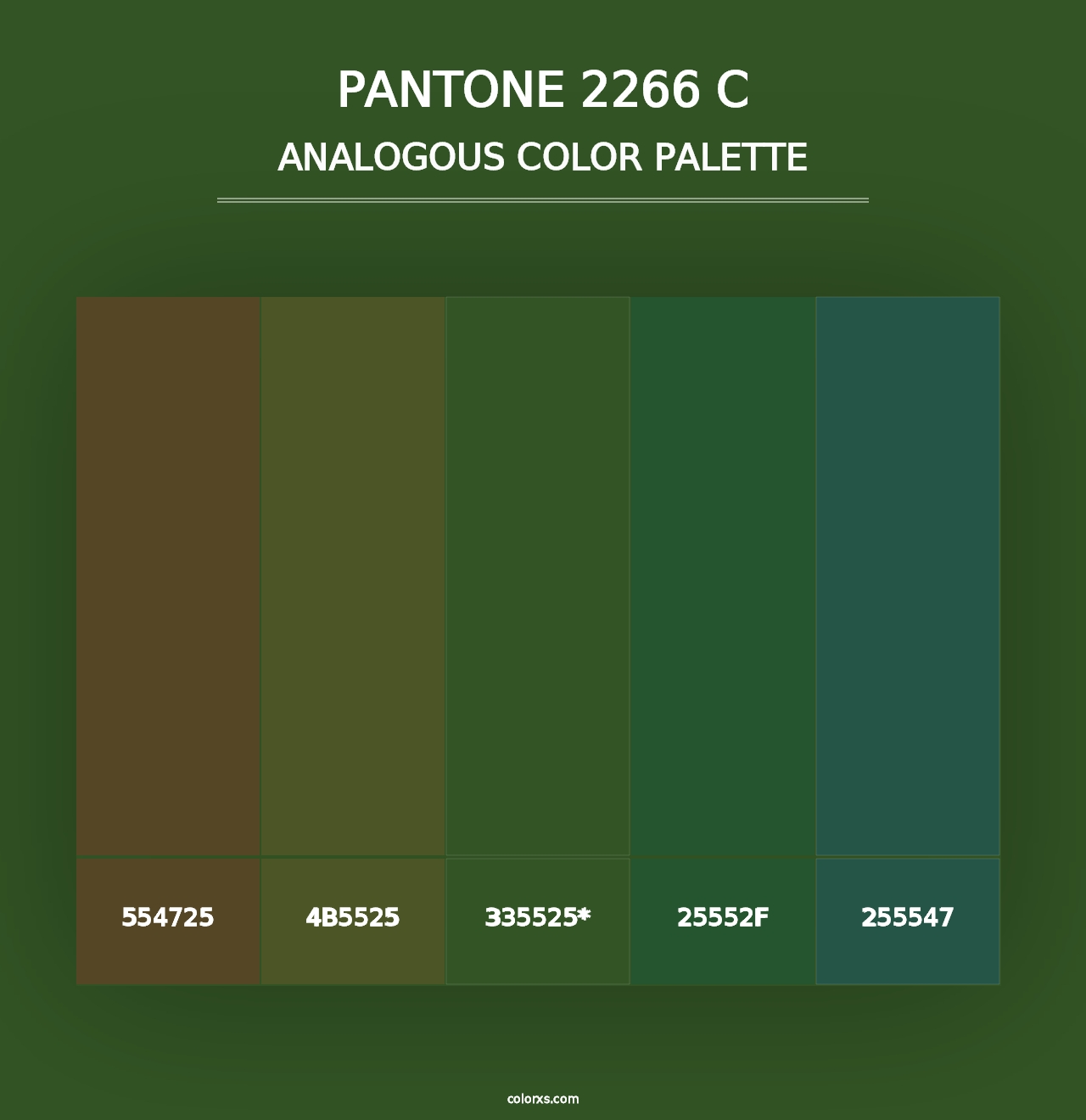 PANTONE 2266 C - Analogous Color Palette