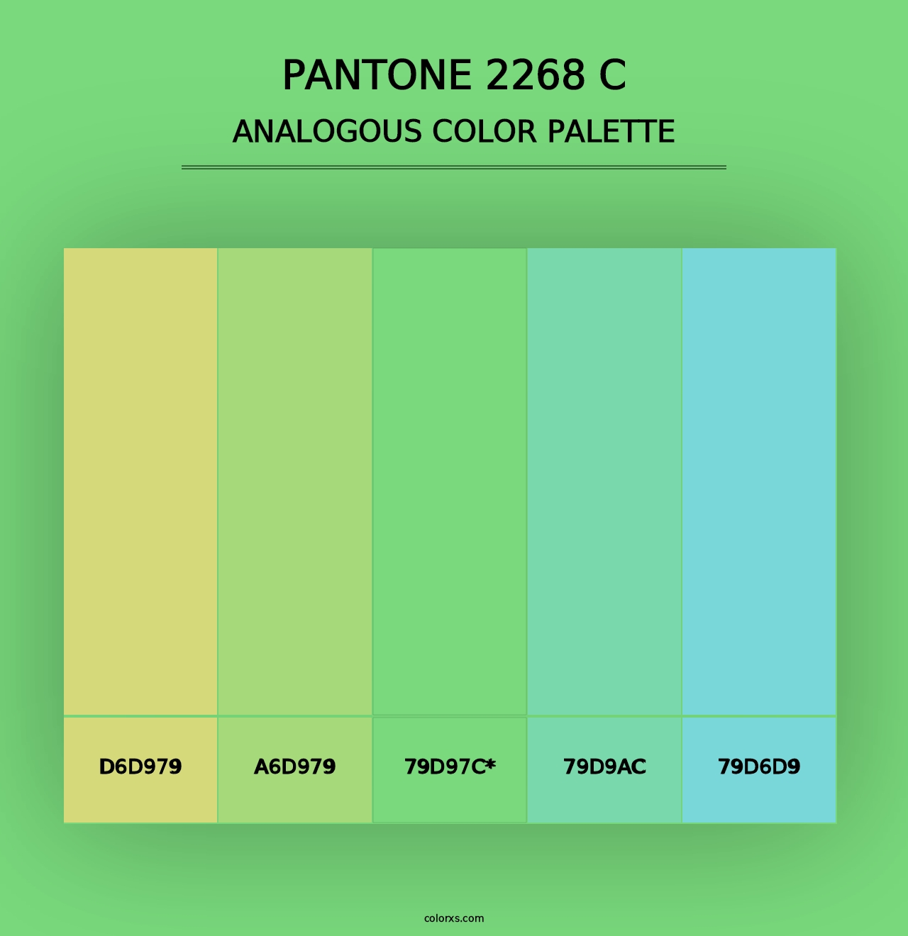 PANTONE 2268 C - Analogous Color Palette