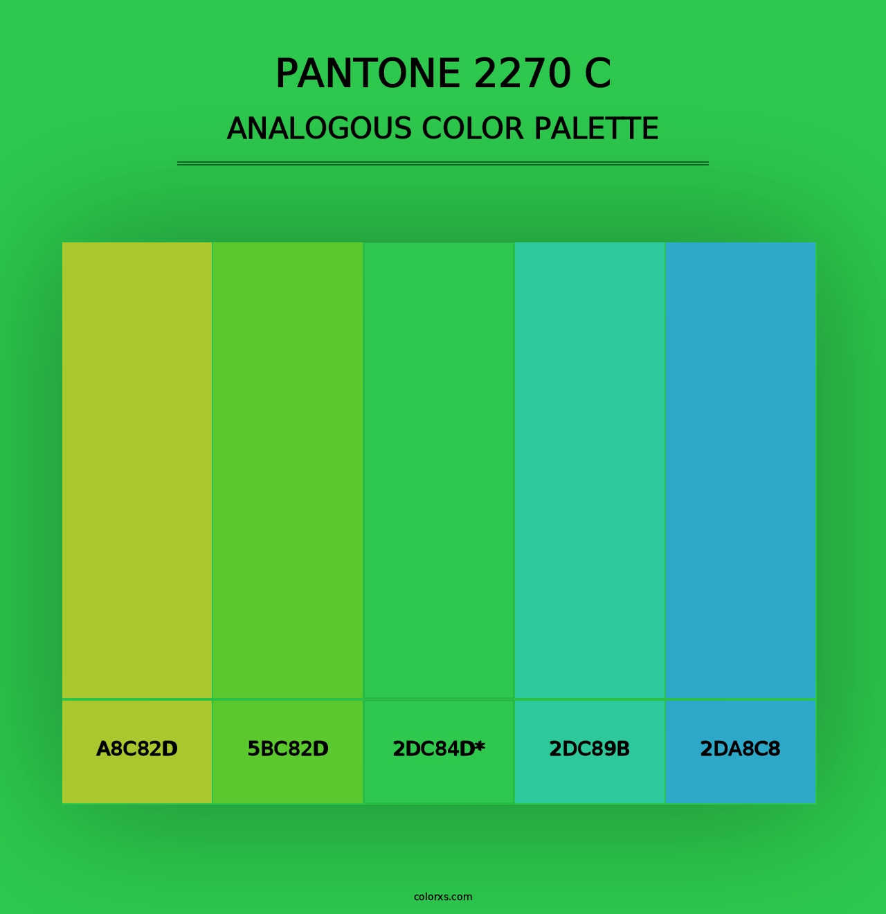 PANTONE 2270 C - Analogous Color Palette