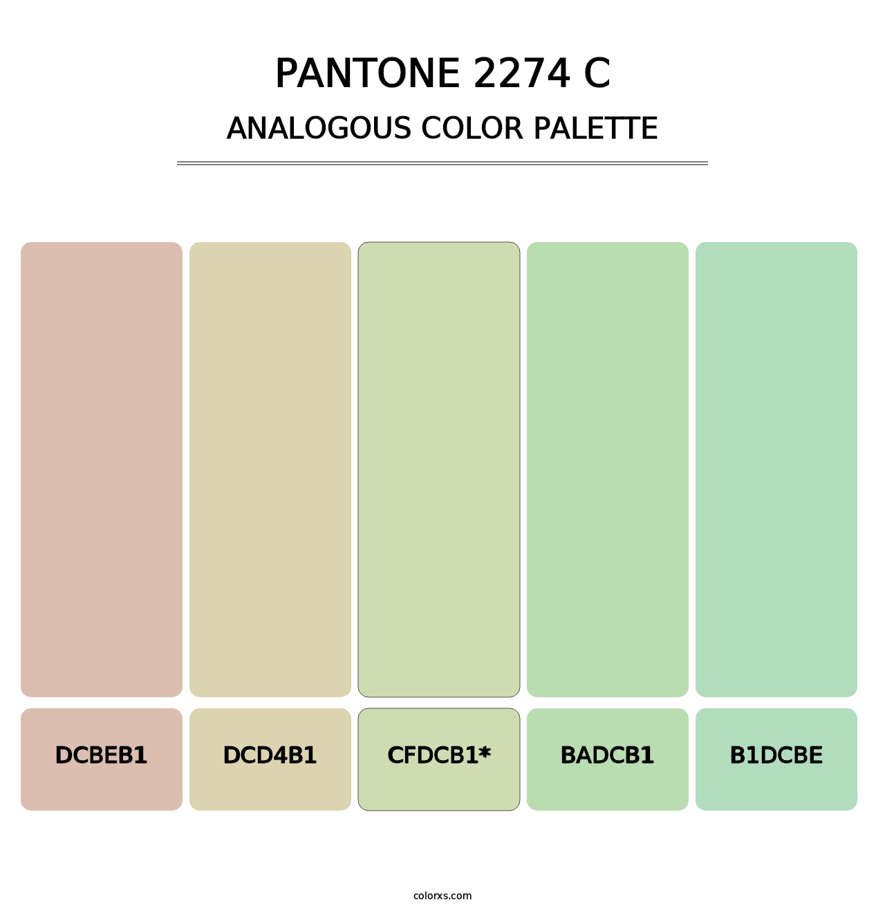 PANTONE 2274 C - Analogous Color Palette