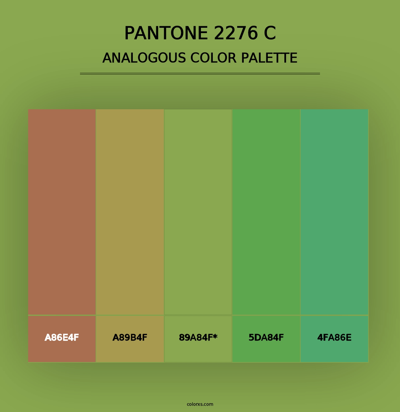 PANTONE 2276 C - Analogous Color Palette