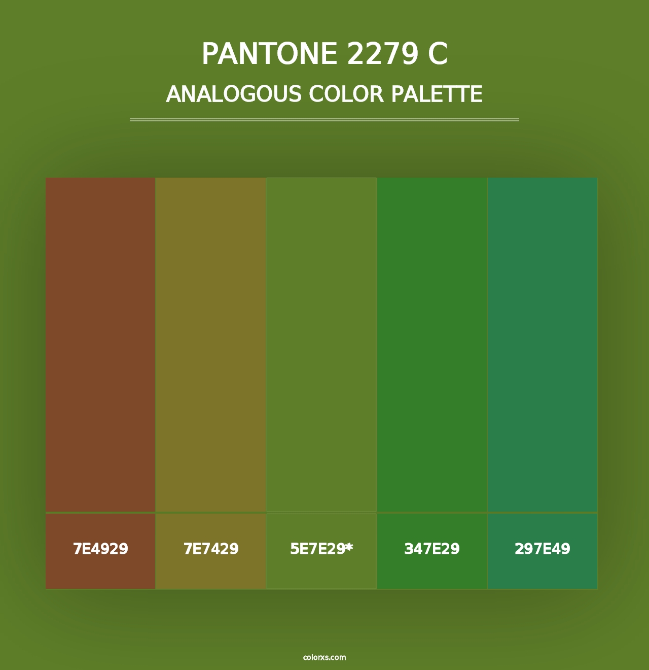 PANTONE 2279 C - Analogous Color Palette