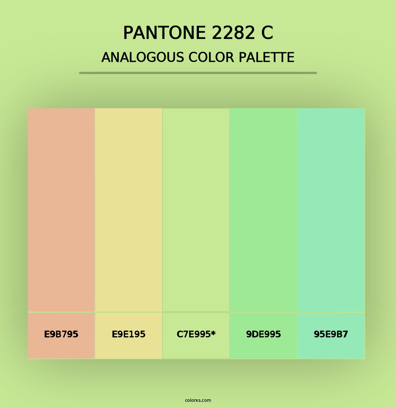 PANTONE 2282 C - Analogous Color Palette