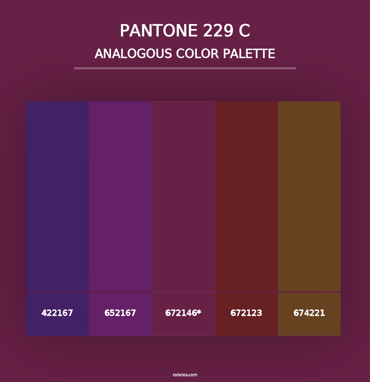 PANTONE 229 C - Analogous Color Palette