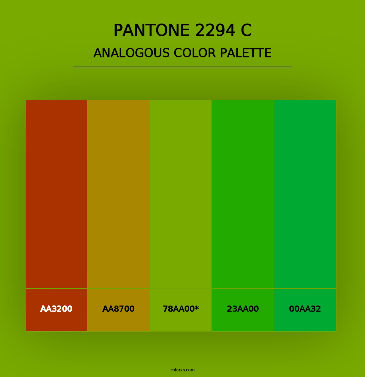 PANTONE 2294 C - Analogous Color Palette