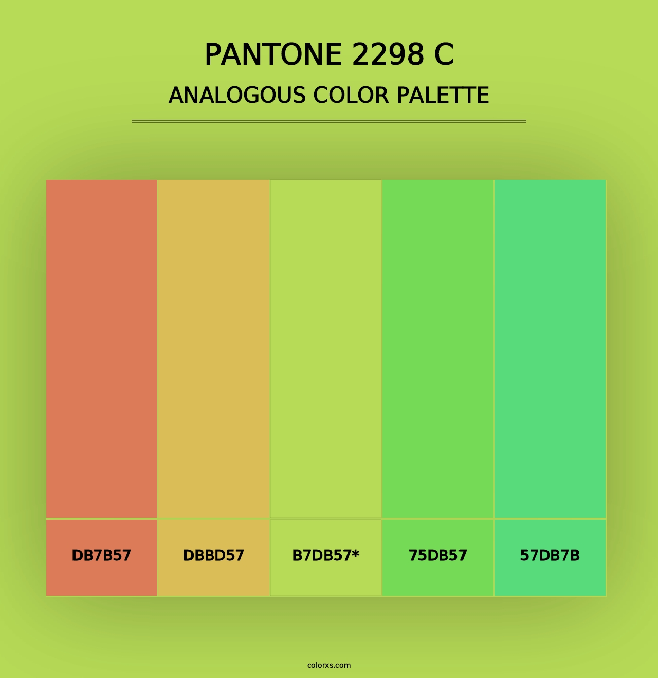 PANTONE 2298 C - Analogous Color Palette