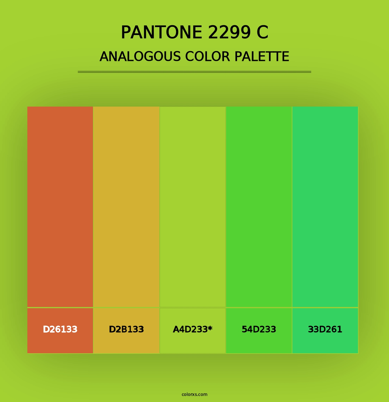 PANTONE 2299 C - Analogous Color Palette