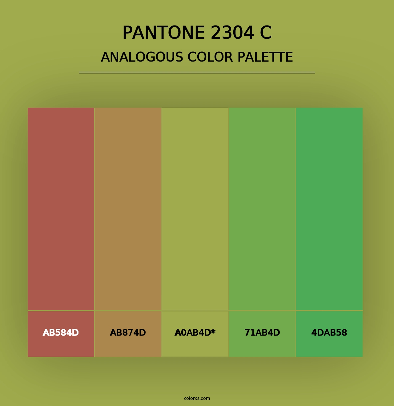 PANTONE 2304 C - Analogous Color Palette