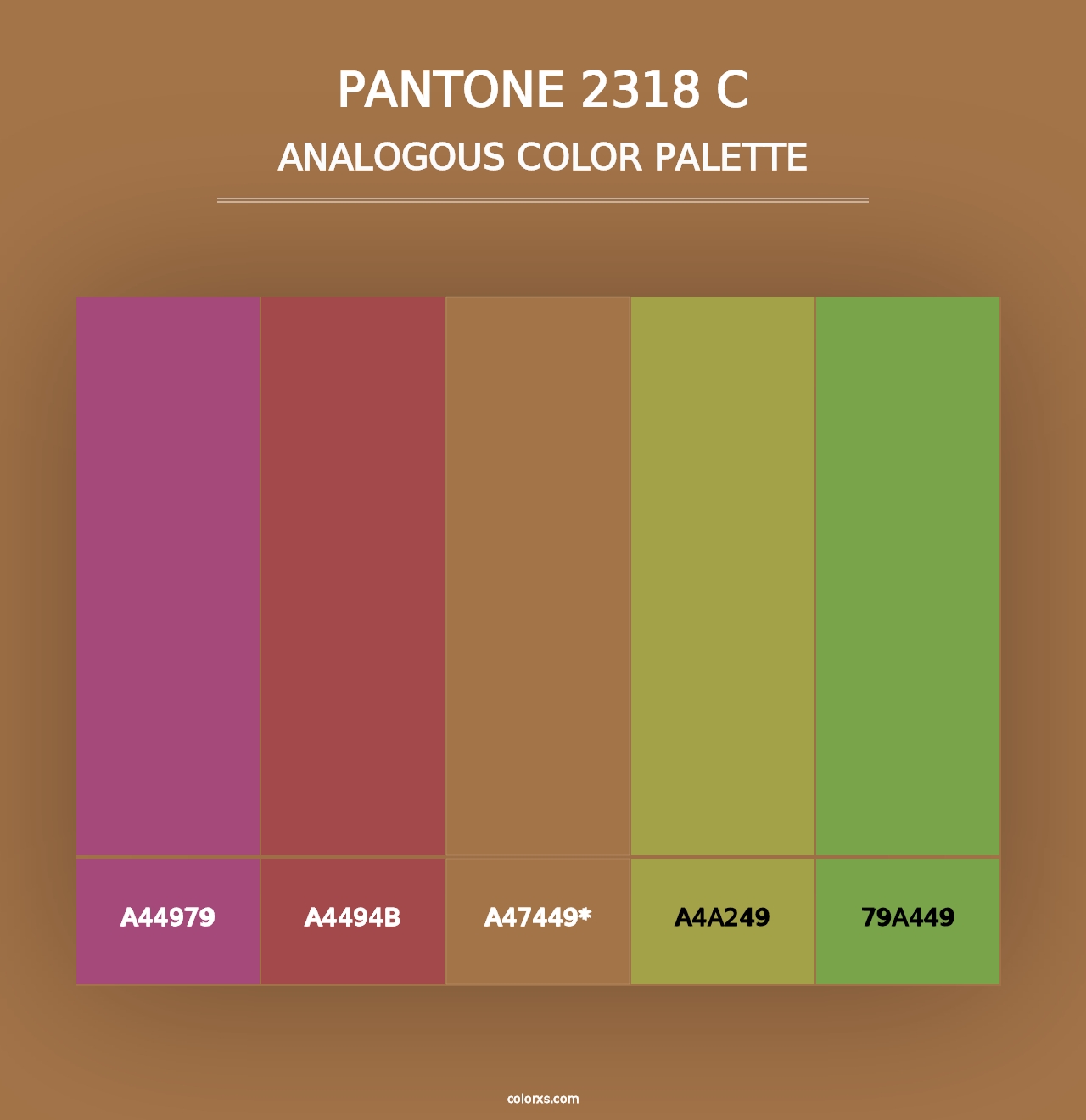 PANTONE 2318 C - Analogous Color Palette