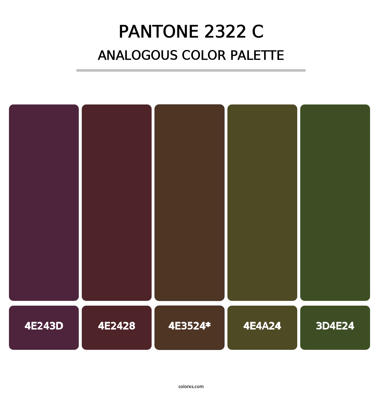 PANTONE 2322 C - Analogous Color Palette