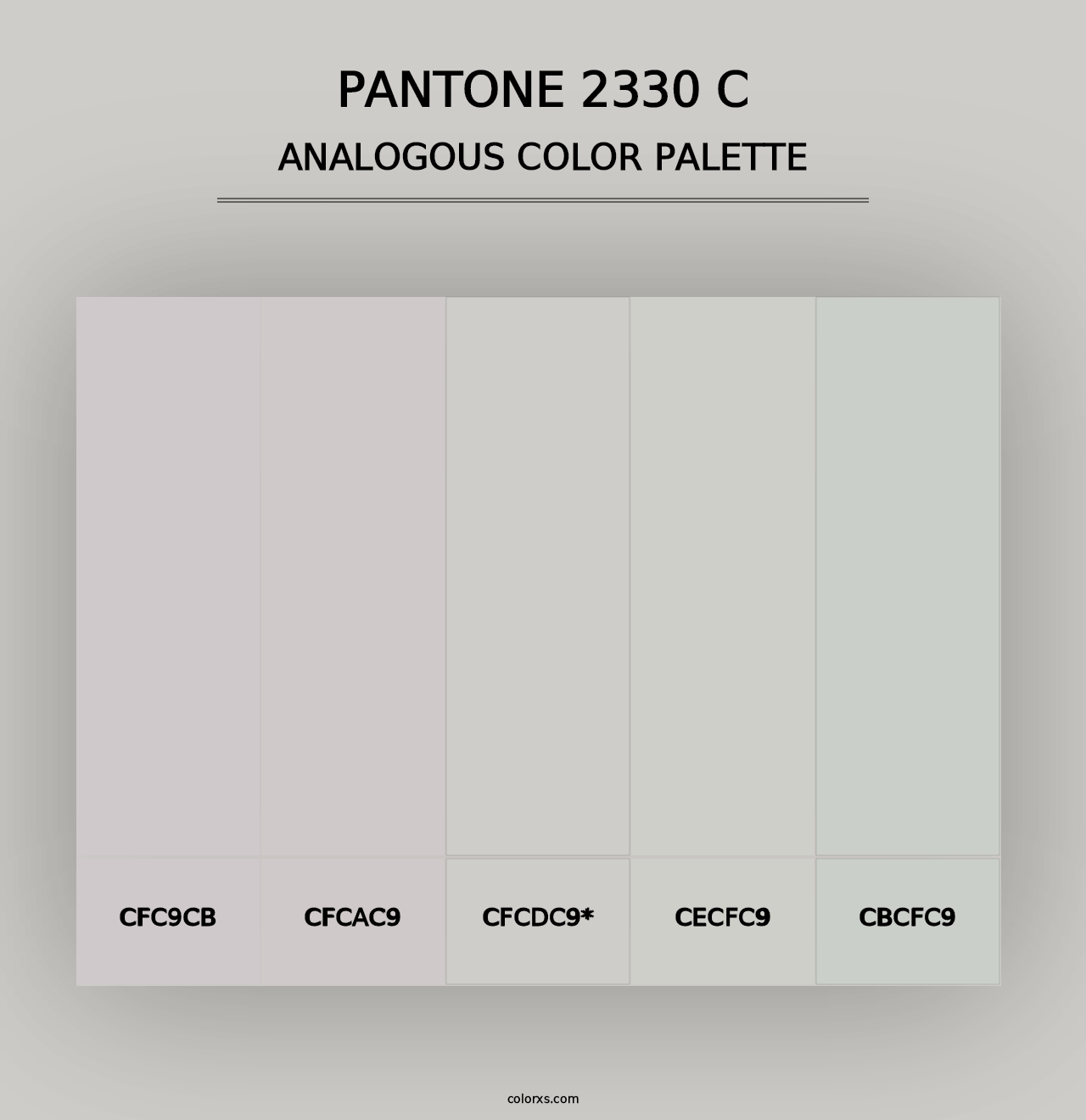 PANTONE 2330 C - Analogous Color Palette