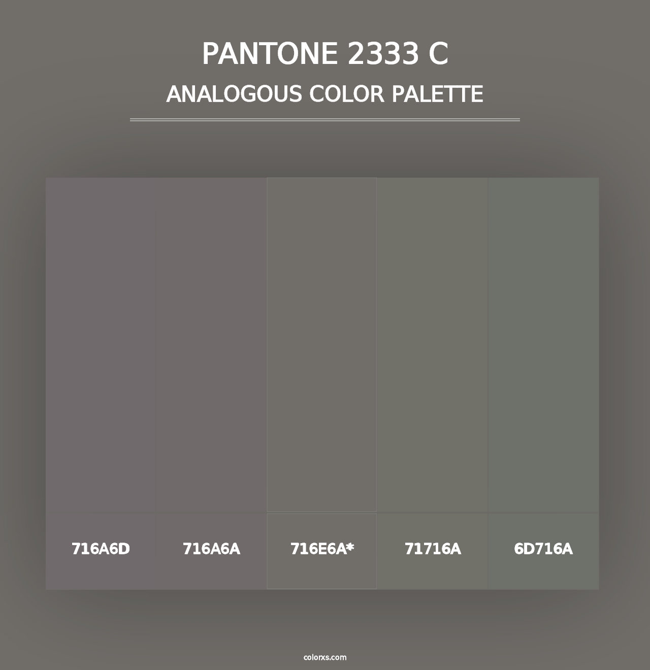 PANTONE 2333 C - Analogous Color Palette