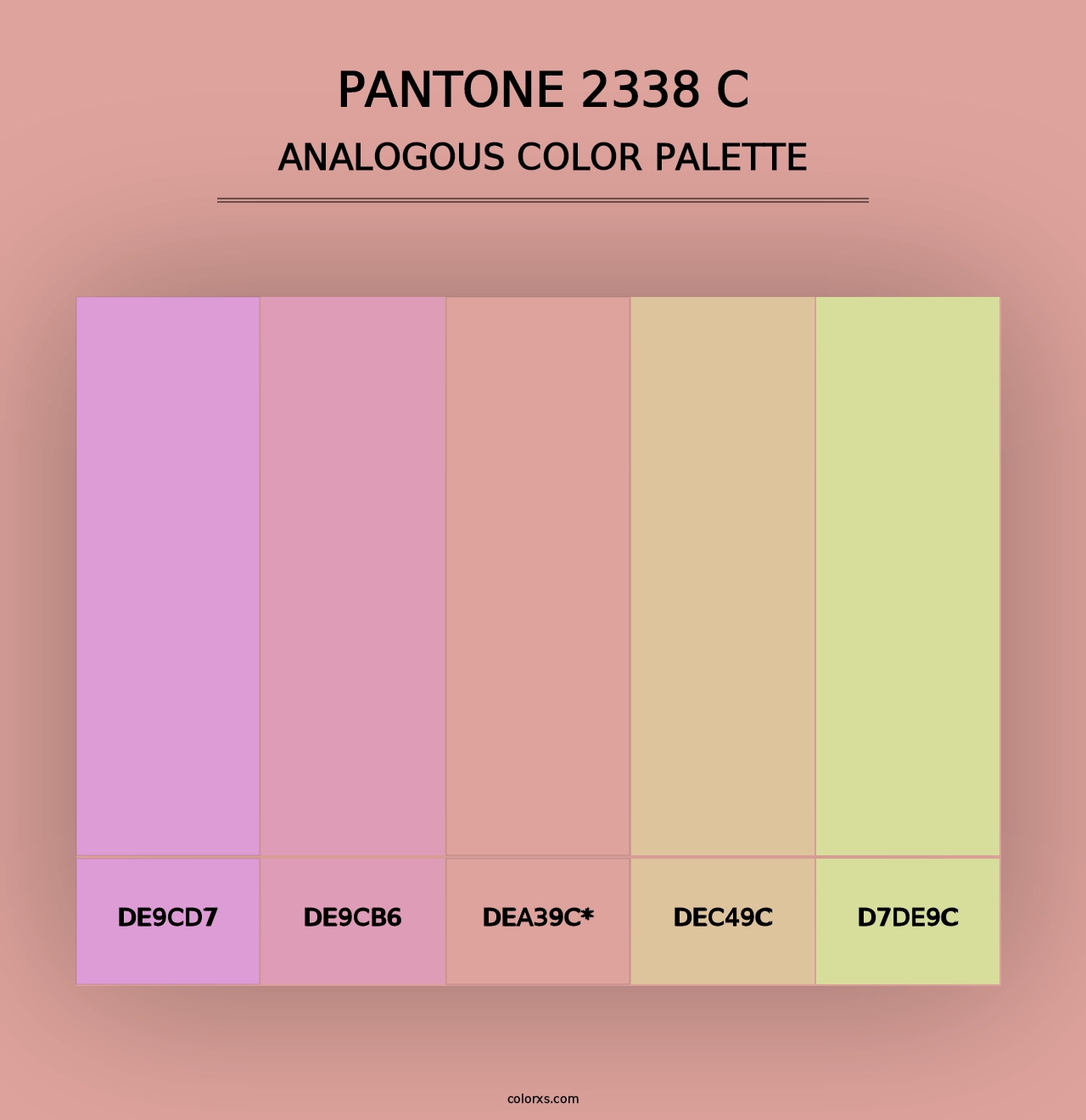 PANTONE 2338 C - Analogous Color Palette