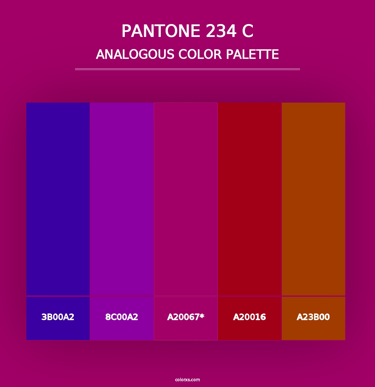 PANTONE 234 C - Analogous Color Palette