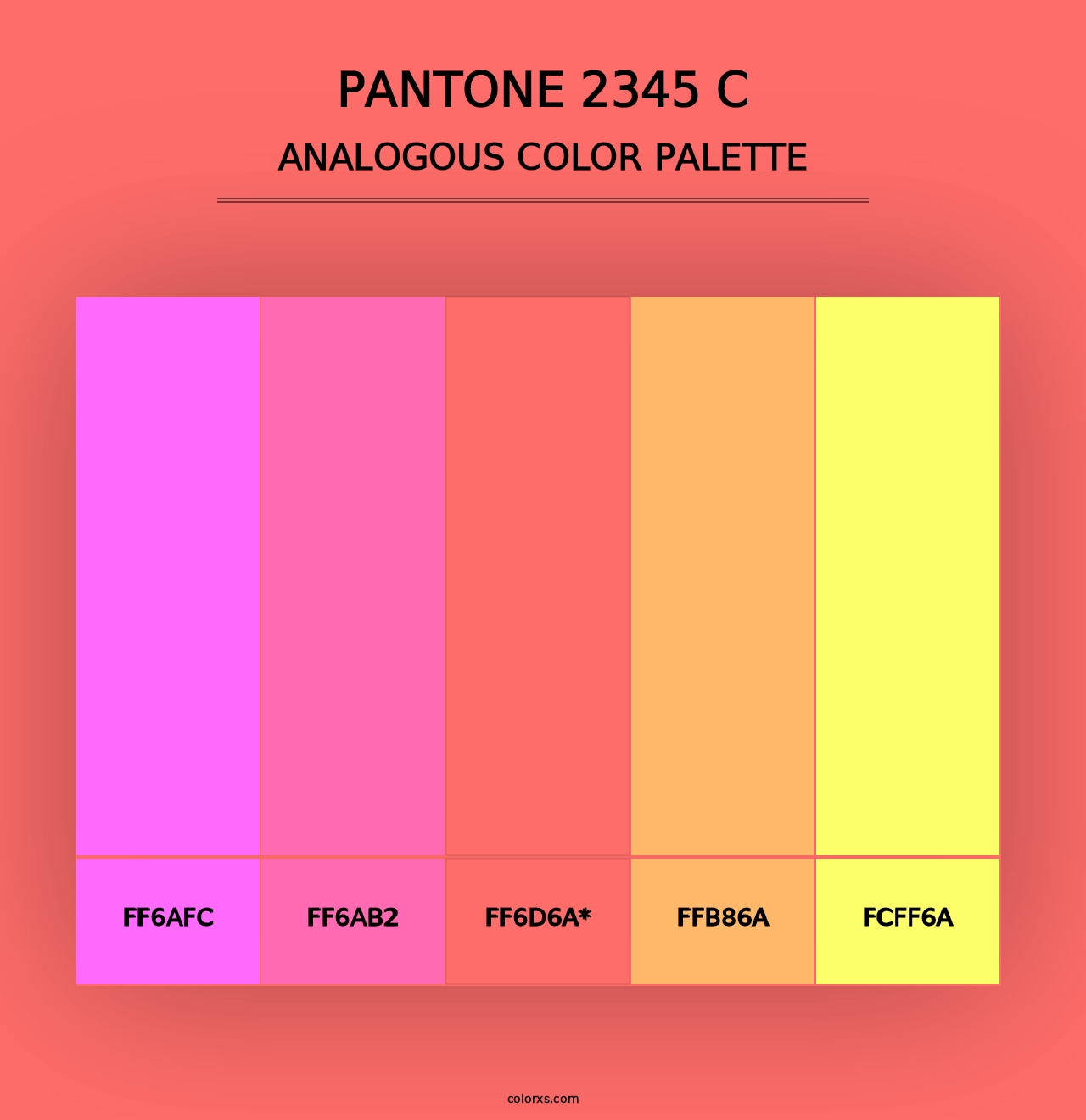 PANTONE 2345 C - Analogous Color Palette