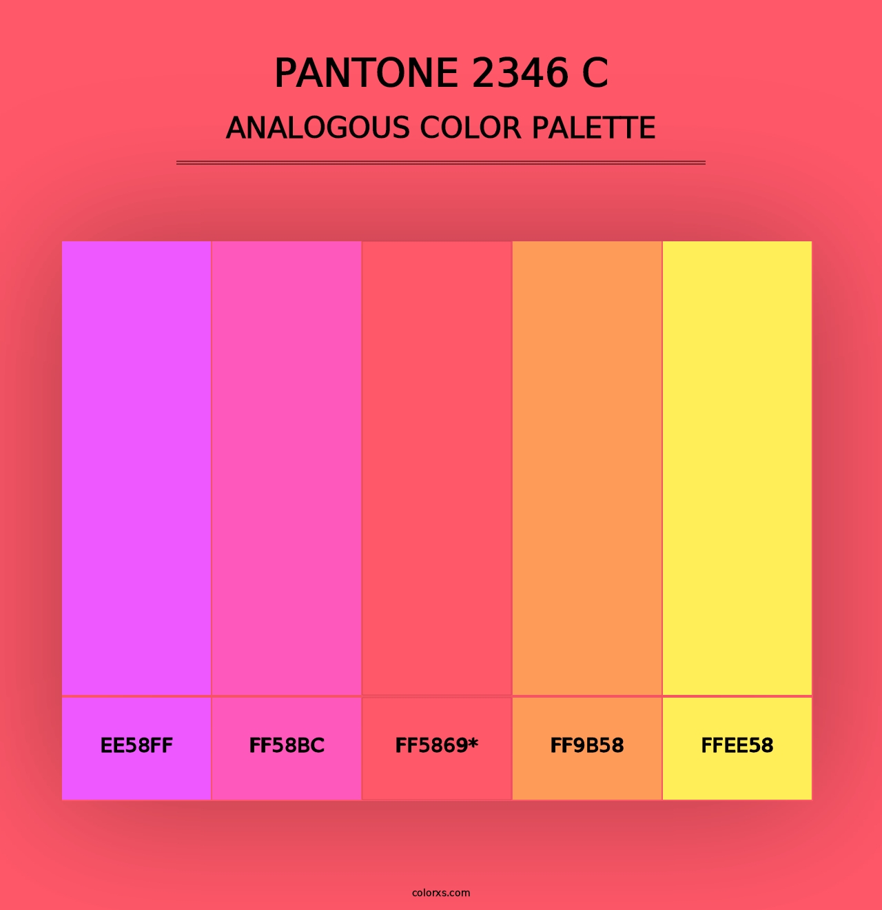 PANTONE 2346 C - Analogous Color Palette