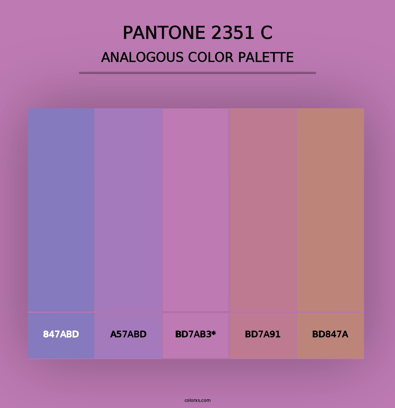 PANTONE 2351 C - Analogous Color Palette