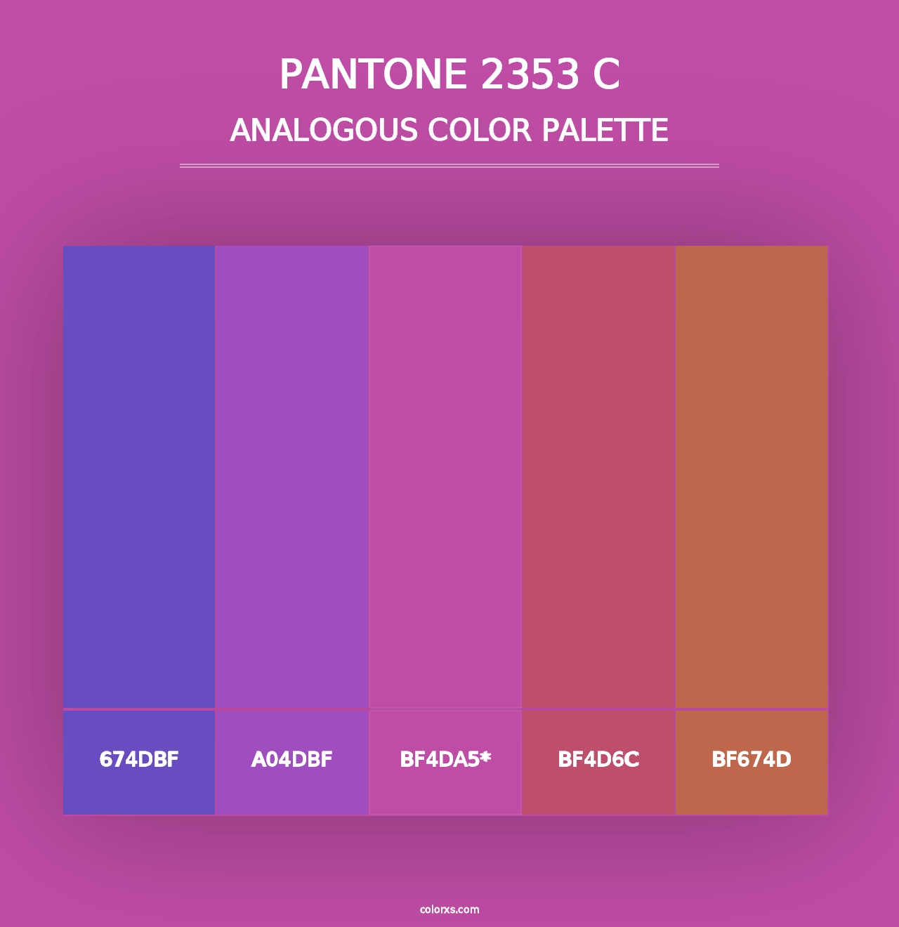 PANTONE 2353 C - Analogous Color Palette