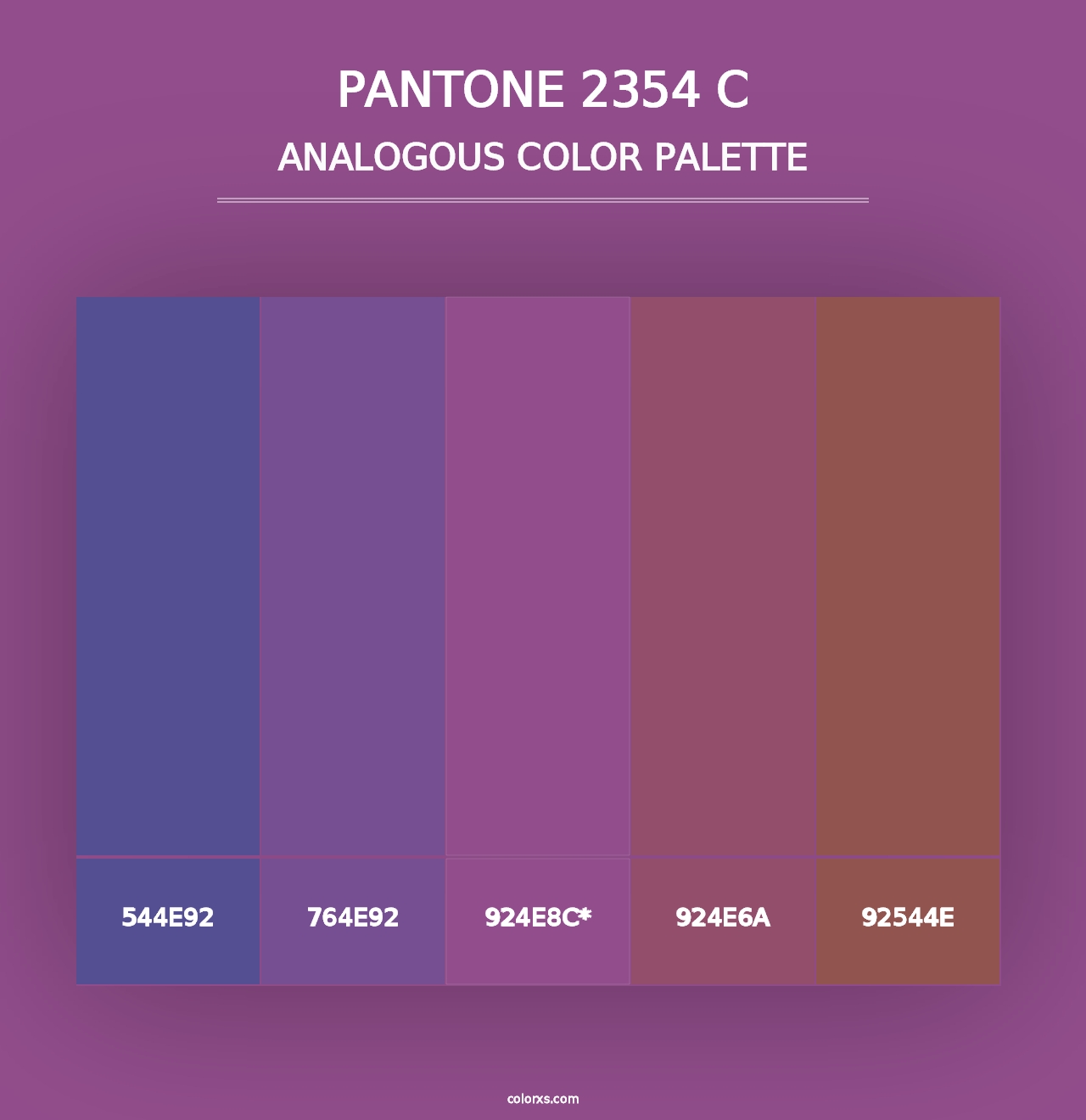 PANTONE 2354 C - Analogous Color Palette