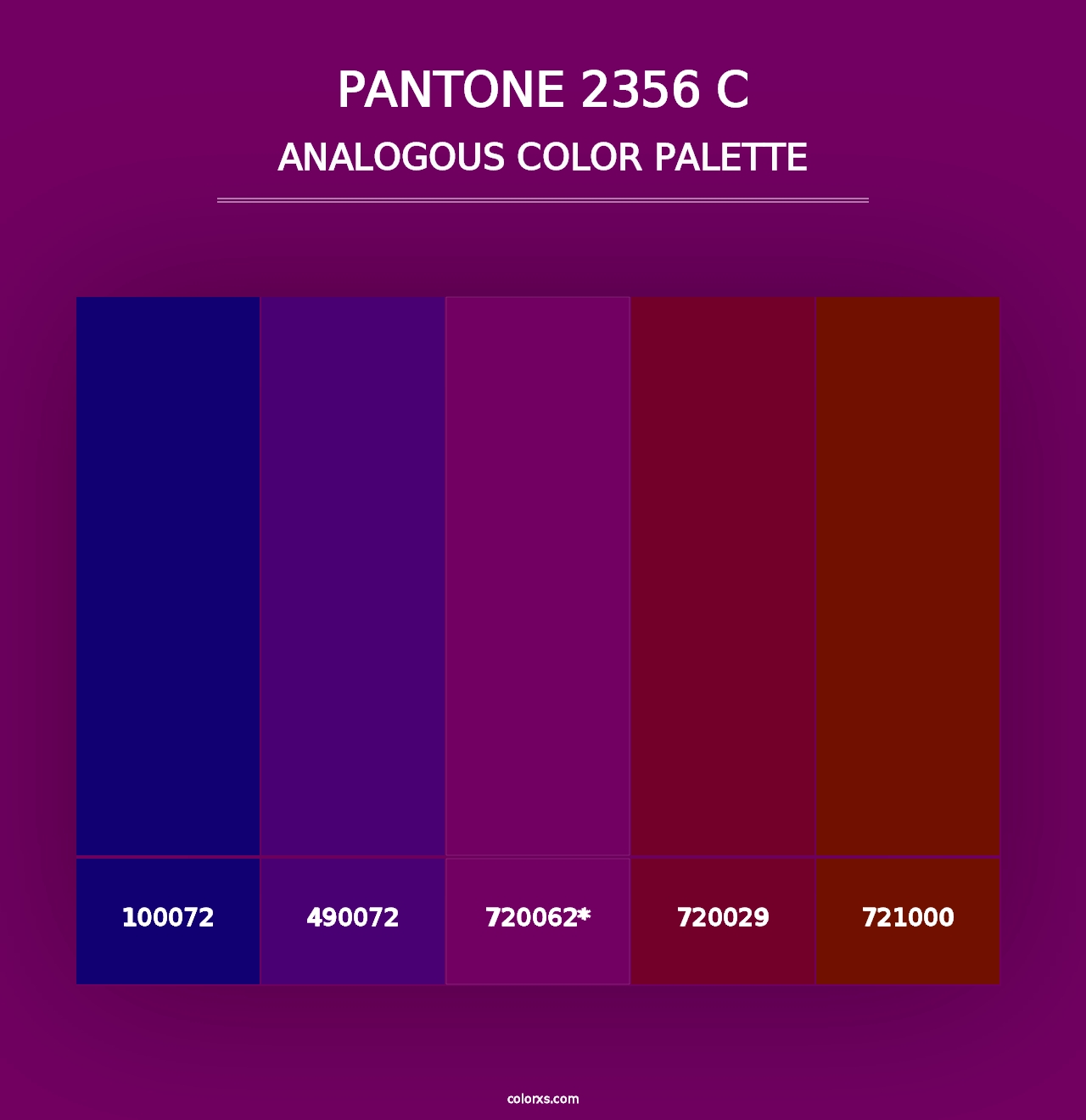 PANTONE 2356 C - Analogous Color Palette