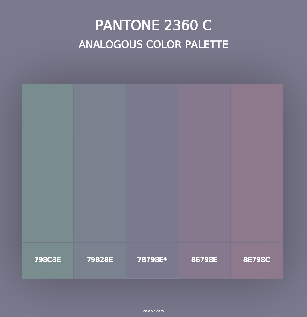 PANTONE 2360 C - Analogous Color Palette