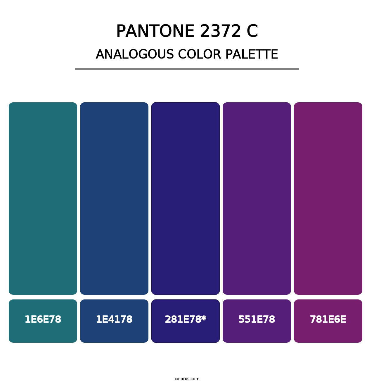 PANTONE 2372 C - Analogous Color Palette