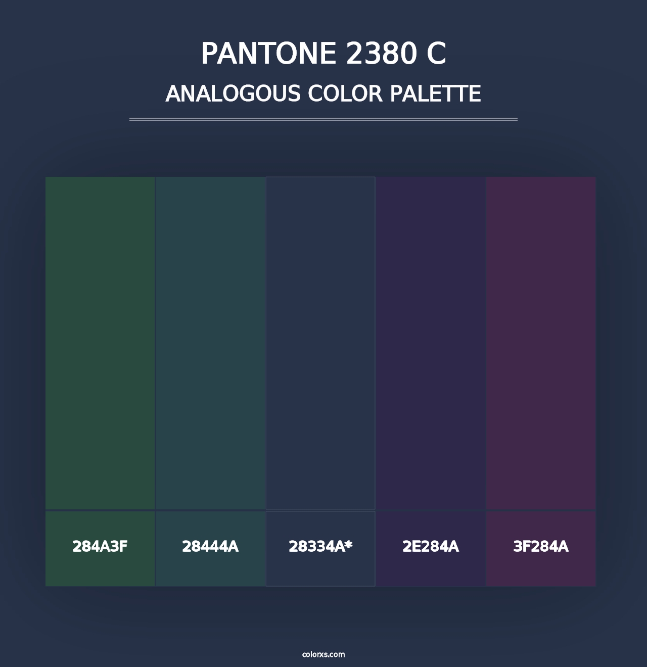 PANTONE 2380 C - Analogous Color Palette