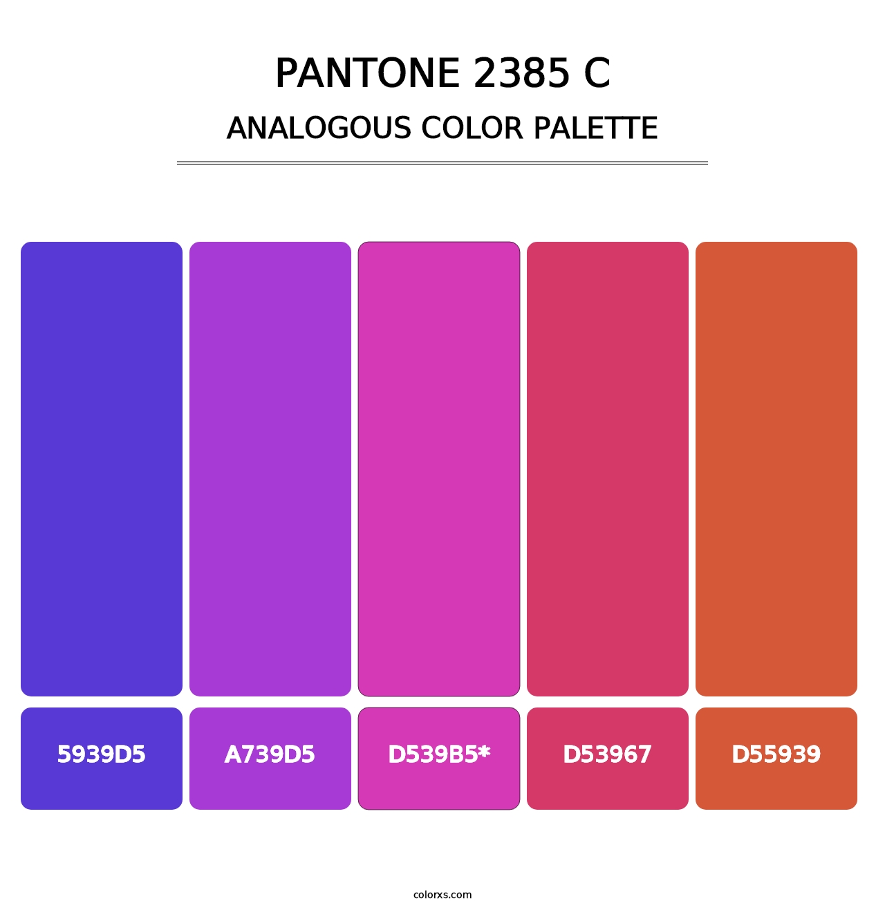 PANTONE 2385 C - Analogous Color Palette