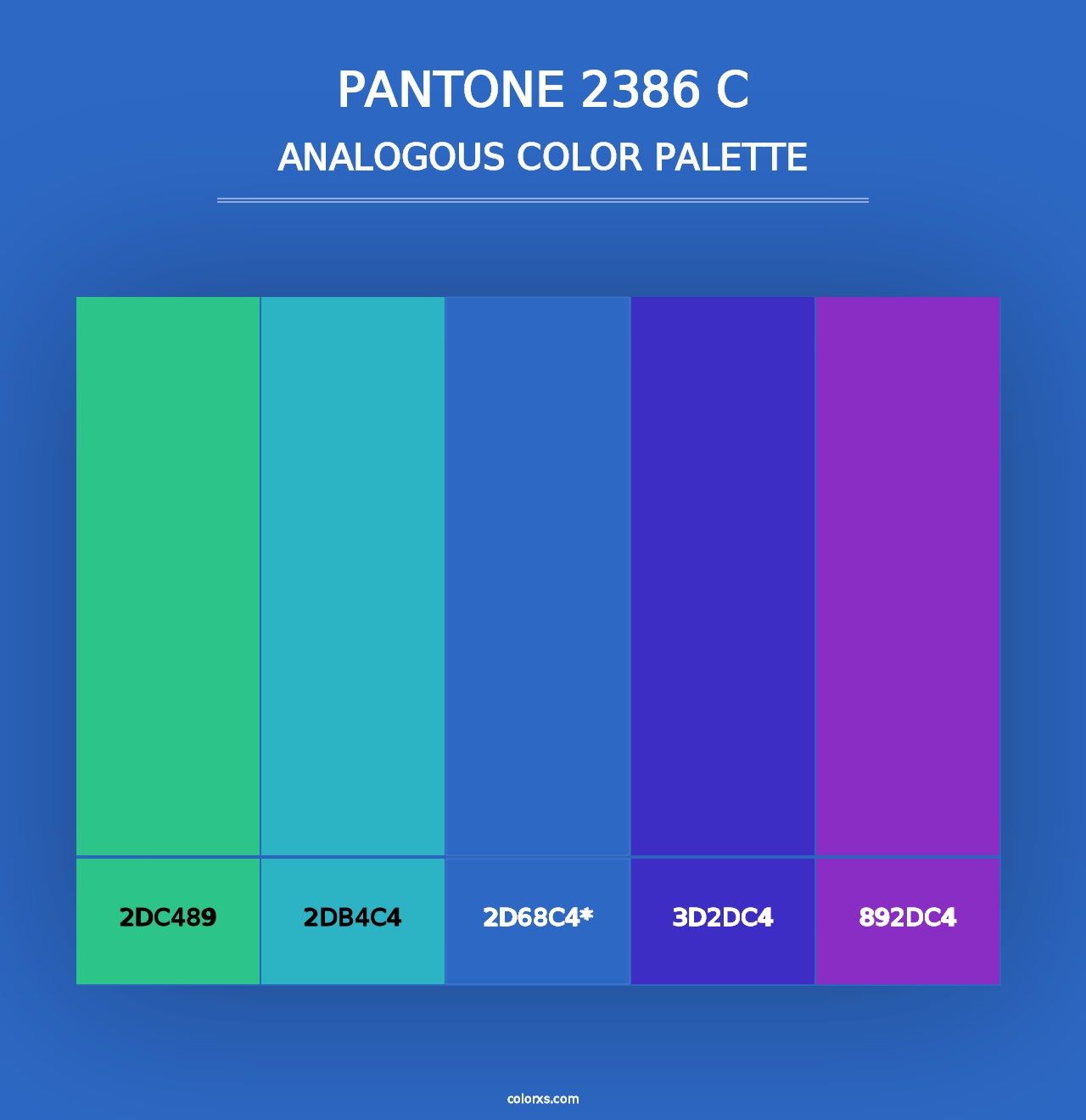 PANTONE 2386 C - Analogous Color Palette