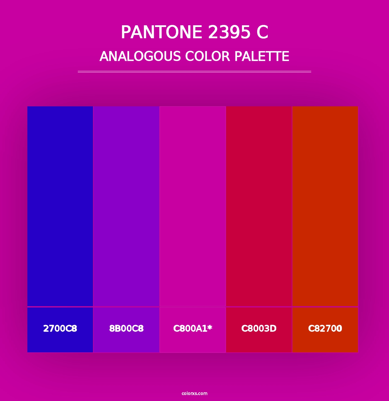 PANTONE 2395 C - Analogous Color Palette