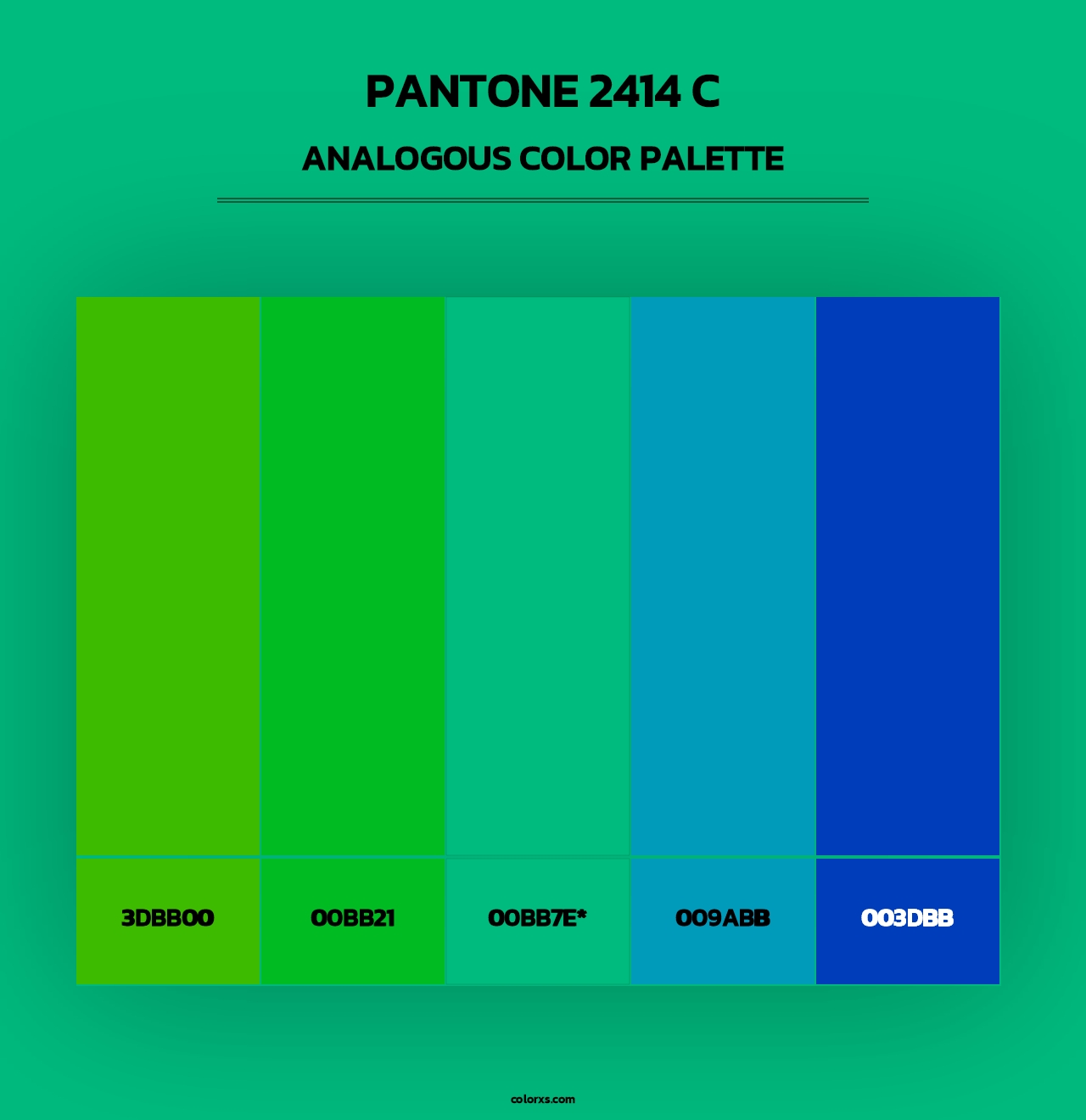 PANTONE 2414 C - Analogous Color Palette