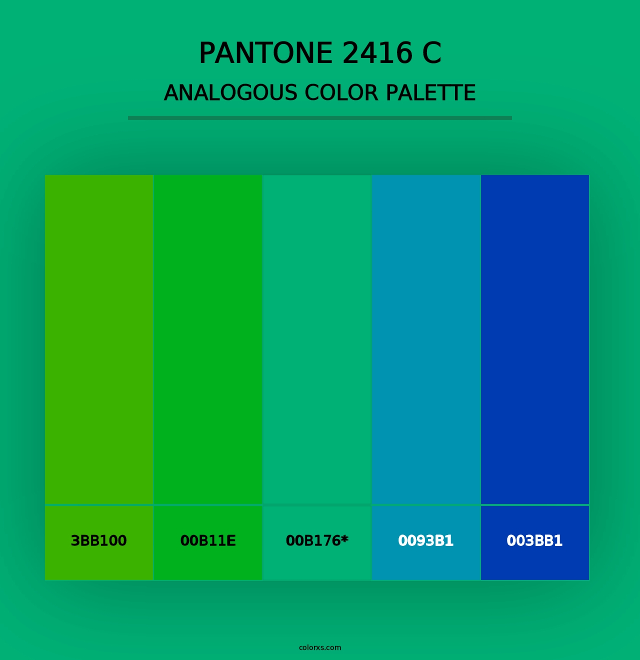 PANTONE 2416 C - Analogous Color Palette