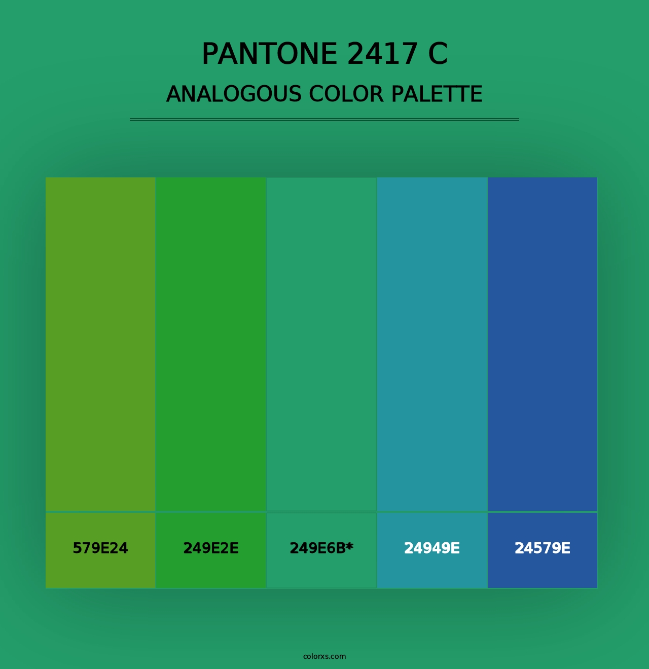 PANTONE 2417 C - Analogous Color Palette