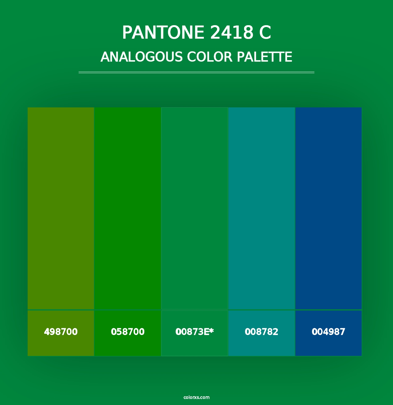 PANTONE 2418 C - Analogous Color Palette