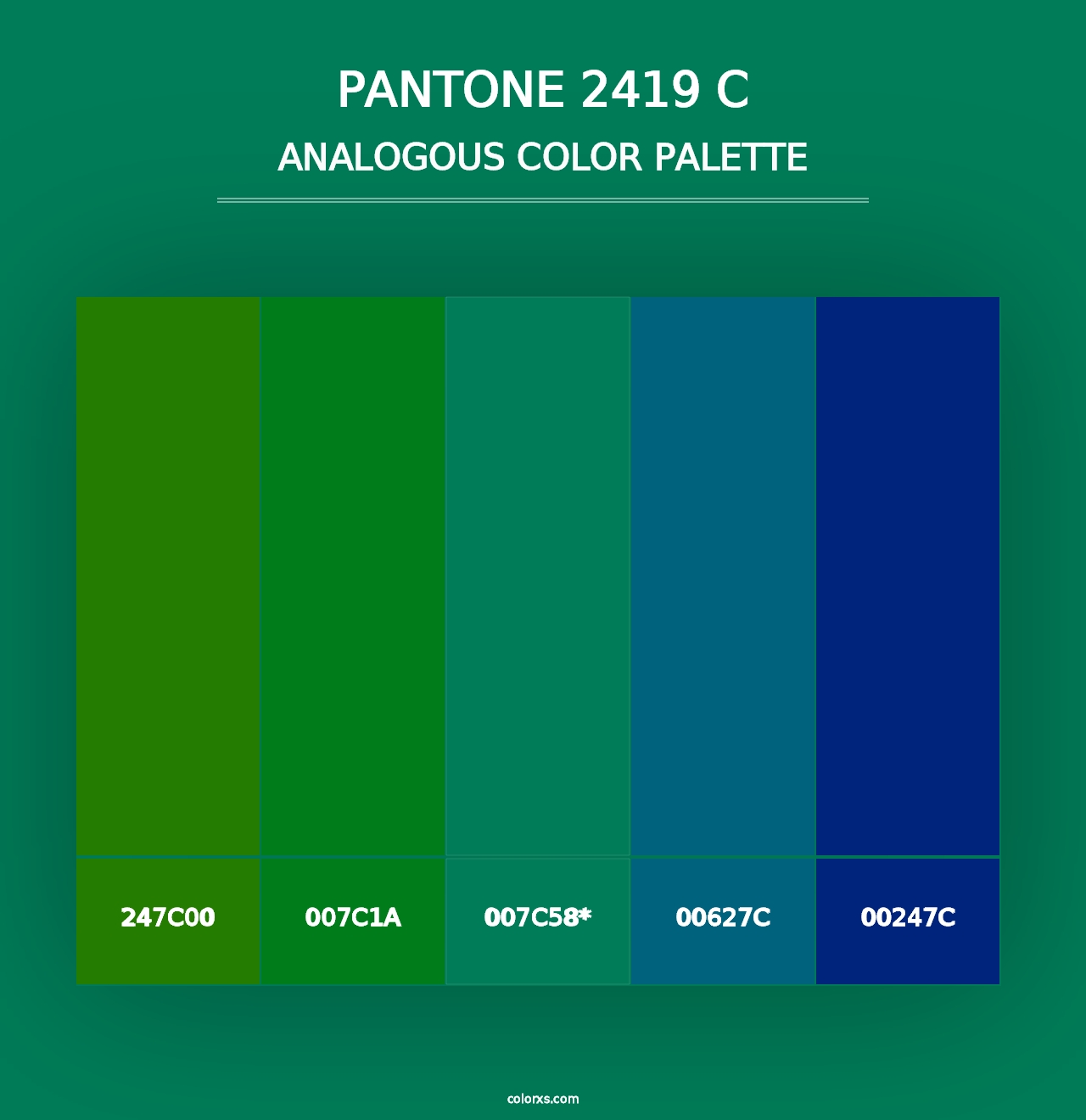 PANTONE 2419 C - Analogous Color Palette