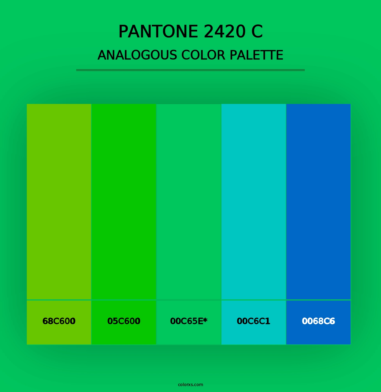 PANTONE 2420 C - Analogous Color Palette