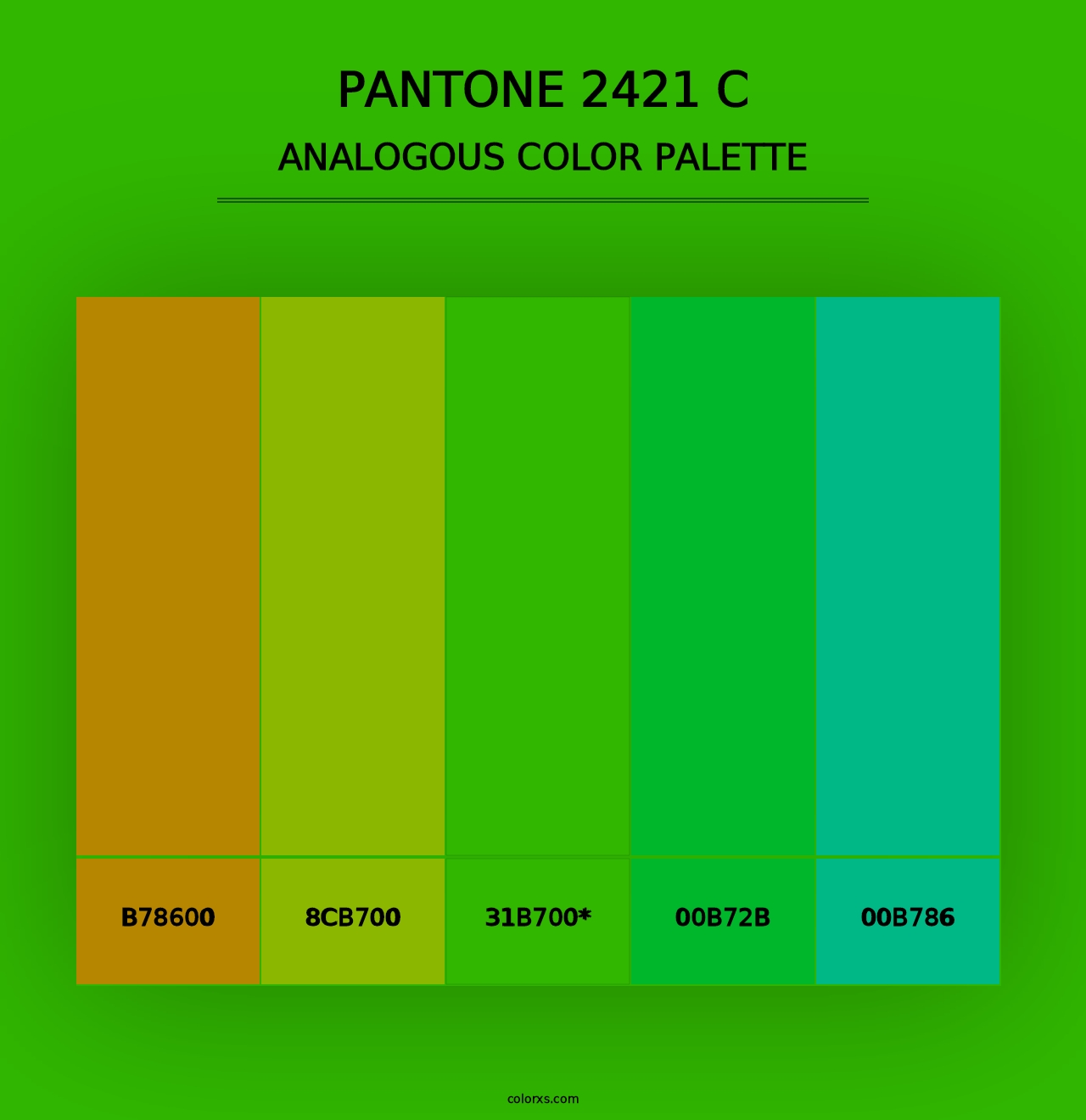 PANTONE 2421 C - Analogous Color Palette