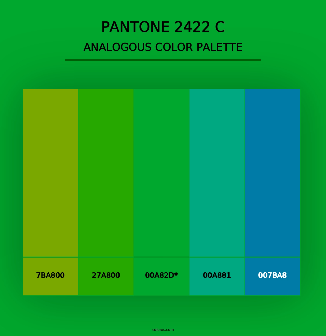 PANTONE 2422 C - Analogous Color Palette