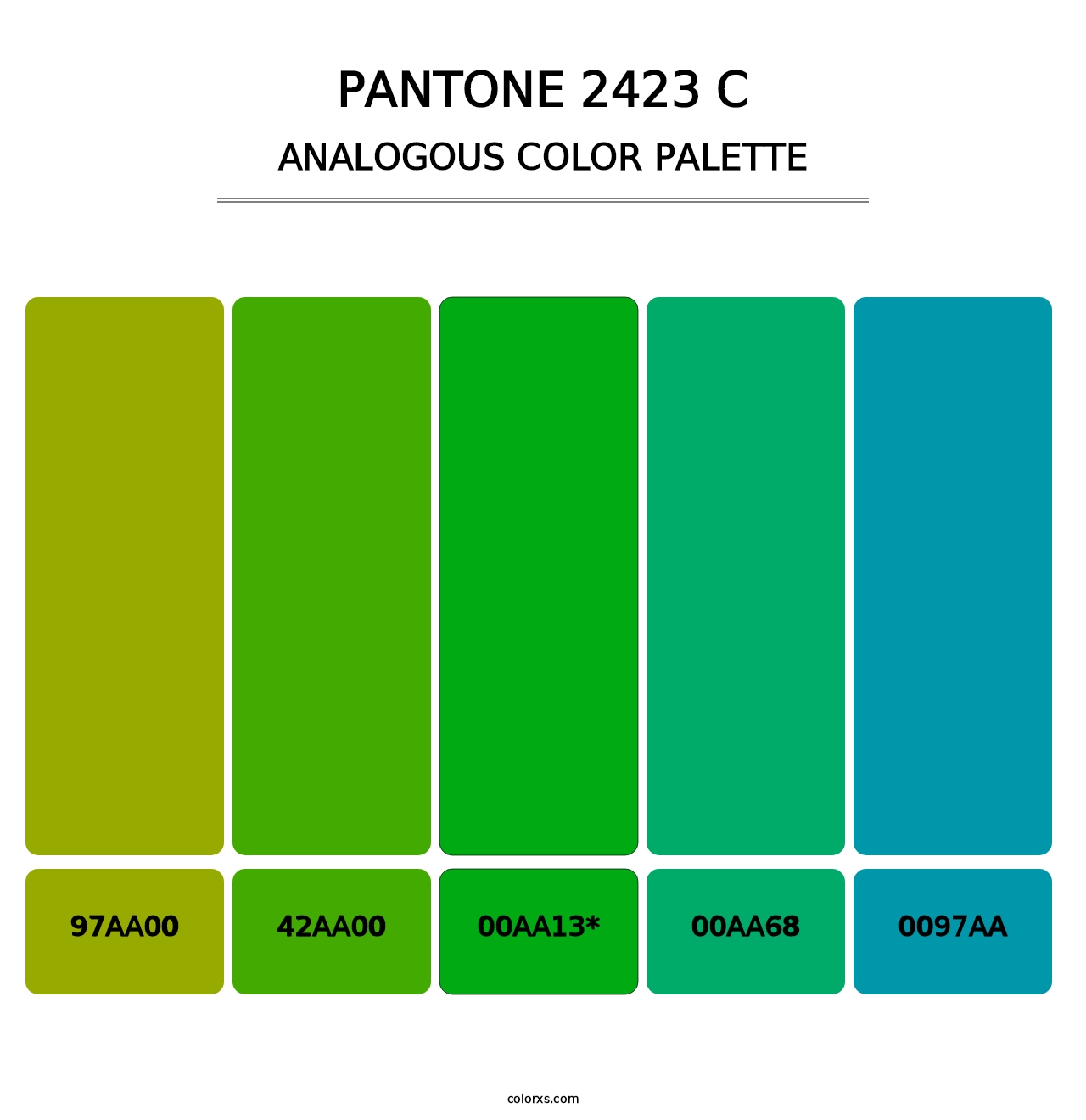 PANTONE 2423 C - Analogous Color Palette