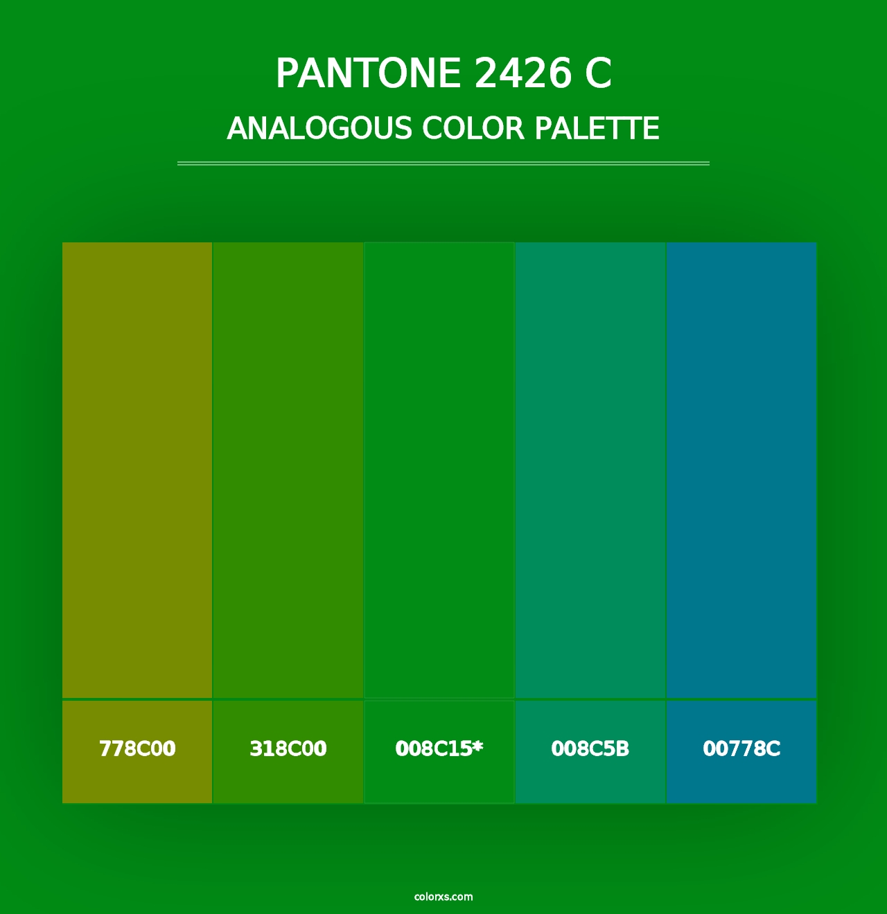 PANTONE 2426 C - Analogous Color Palette