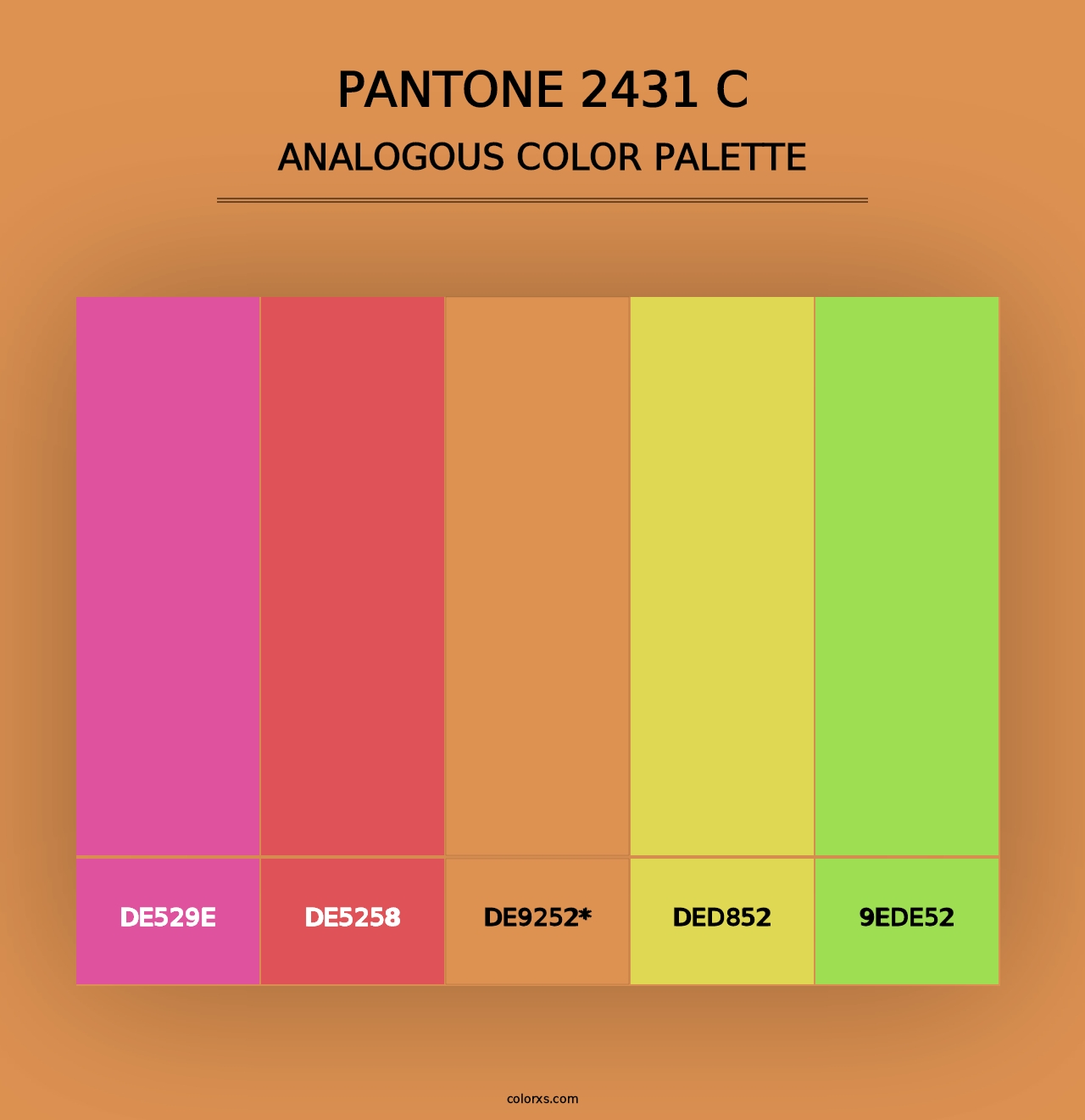 PANTONE 2431 C - Analogous Color Palette