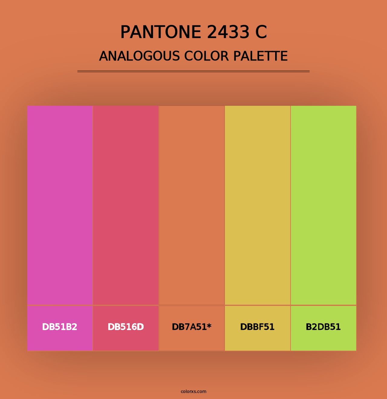 PANTONE 2433 C - Analogous Color Palette